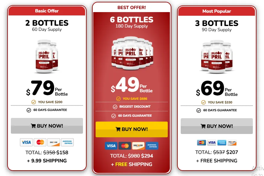 BloodPril 6 bottles